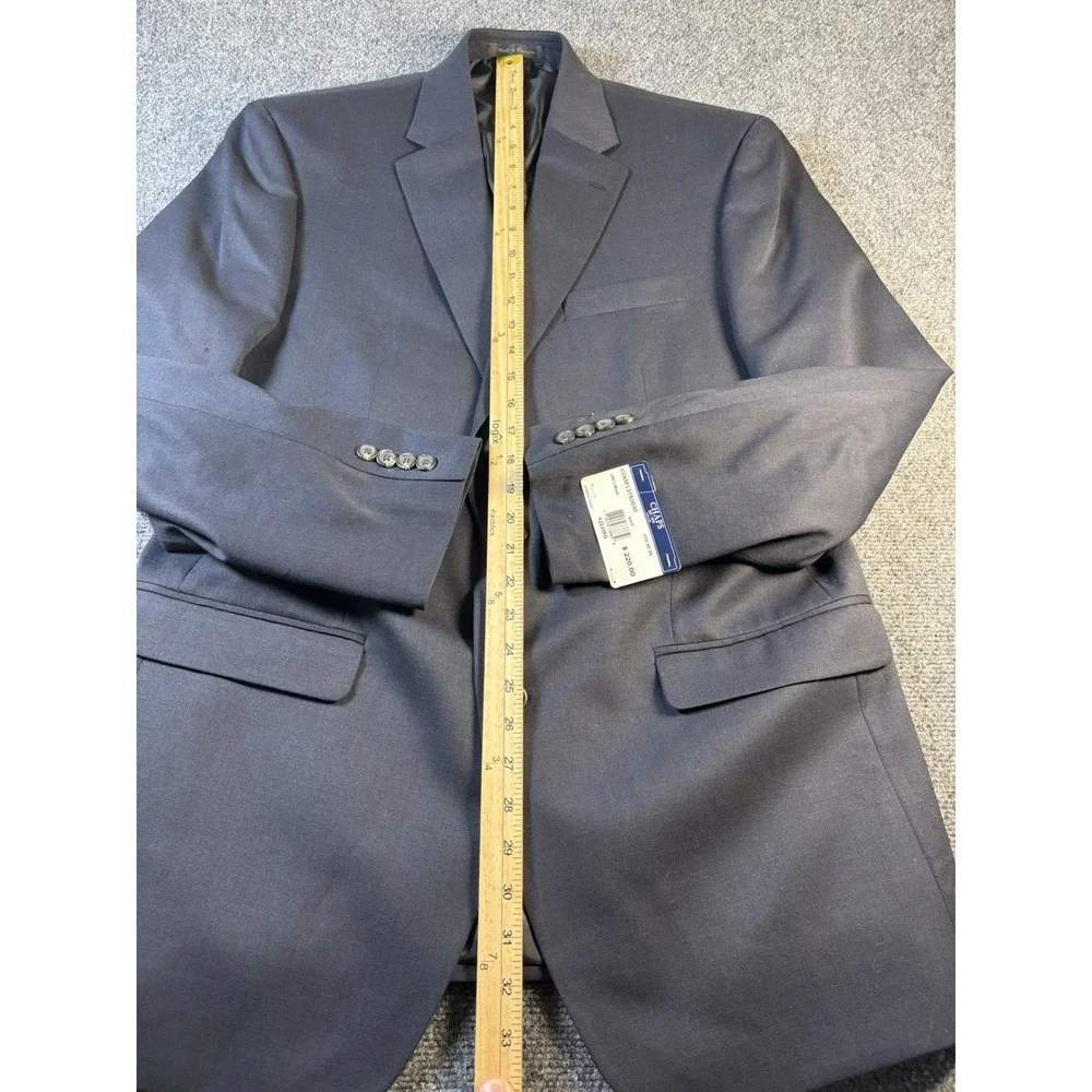 Chaps Blazer Men‎ 42L Navy Blue 100% Wool 2-Button Suit Jacket NWT COOP137X0030